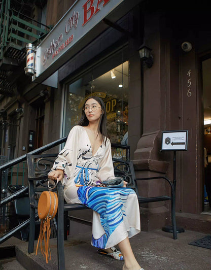 B-FEI Smoked Ruo collaboration Dunhuang series elegant mules slippers-NICKY.