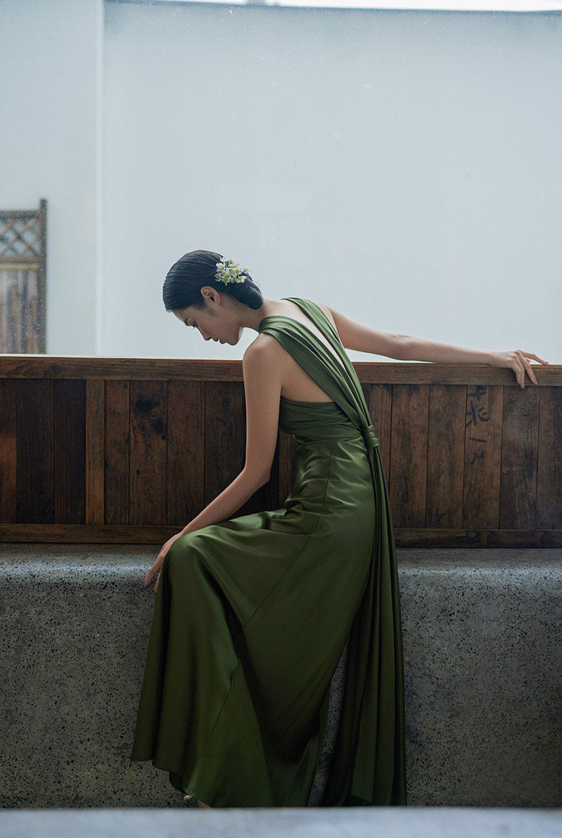 GOUDIN Toast party performance dignified long skirt dress-JAGNA.
