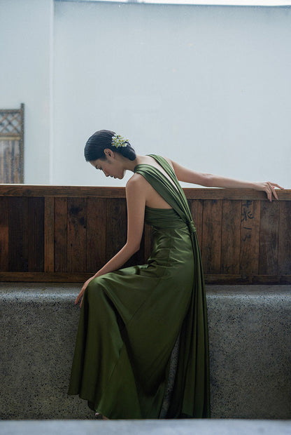 GOUDIN Toast party performance dignified long skirt dress-JAGNA.
