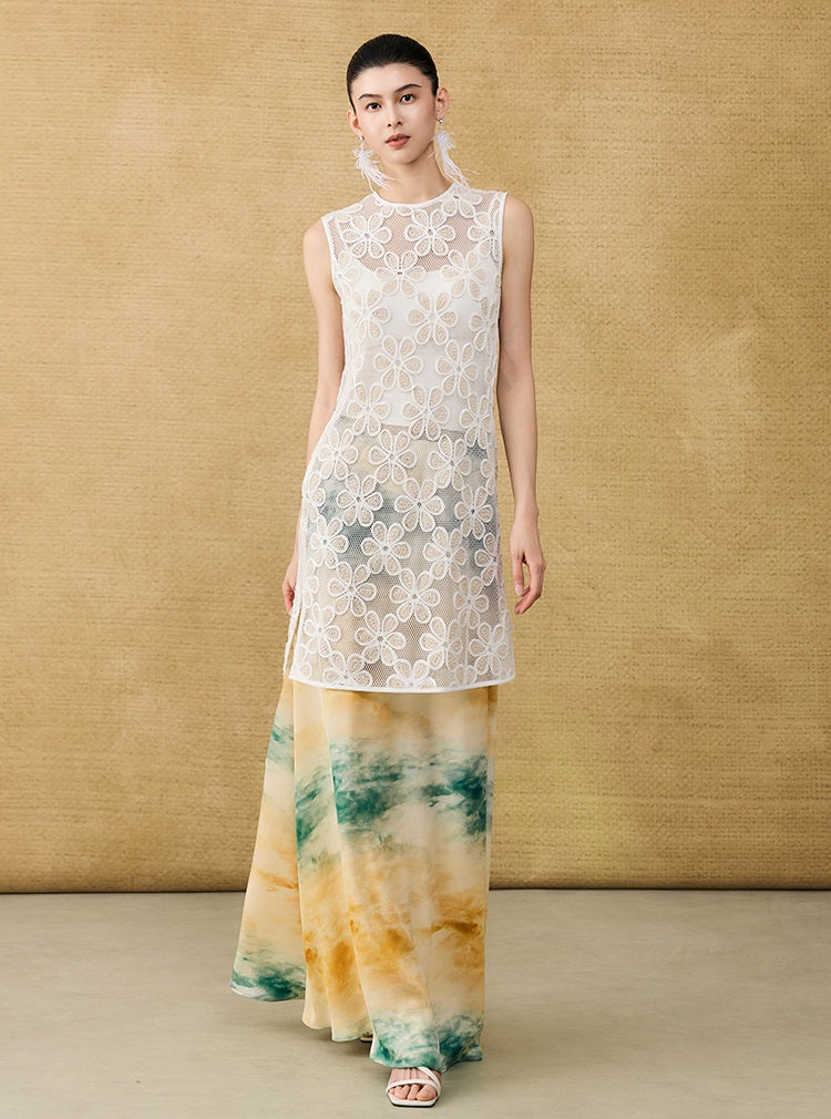HECO Chinese three-dimensional embroidered dress two-piece dress - SQUIRM.