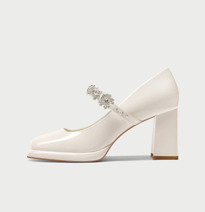 Pjjuu French Mary jaen golden High Heels - SEE