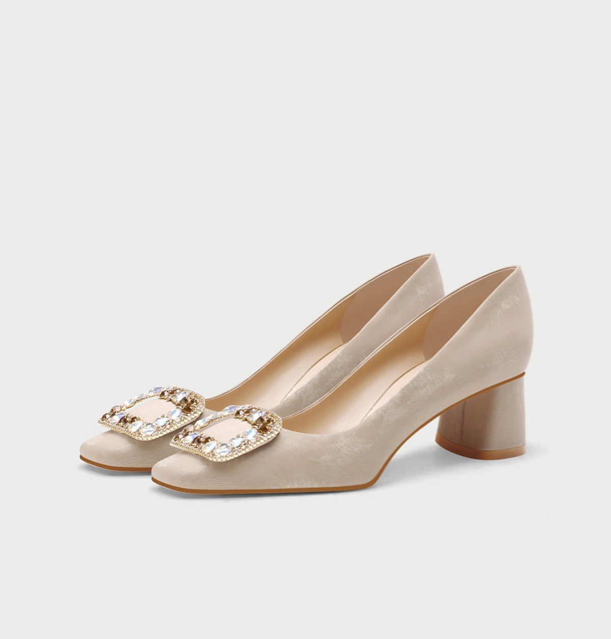 pjjuu new Chinese style cheongsam block heel - LIT