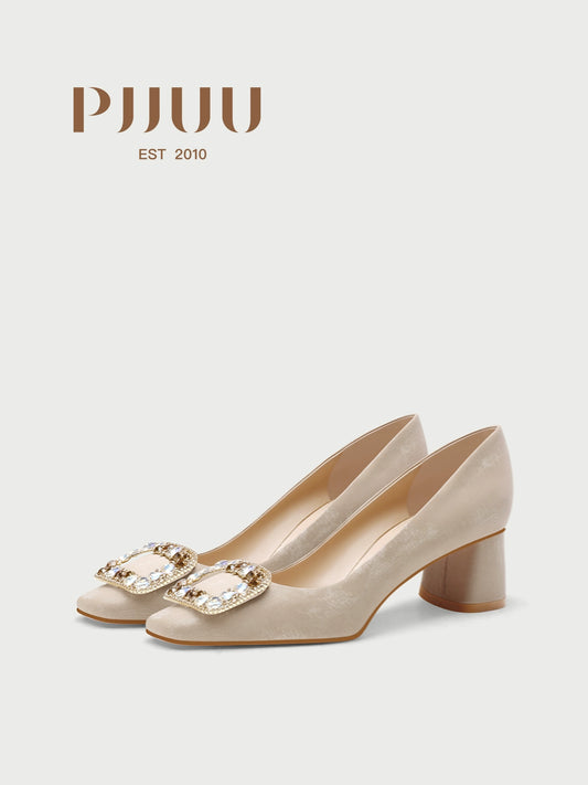 PJJUU thick-heeled cheongsam shoes - SECURE.