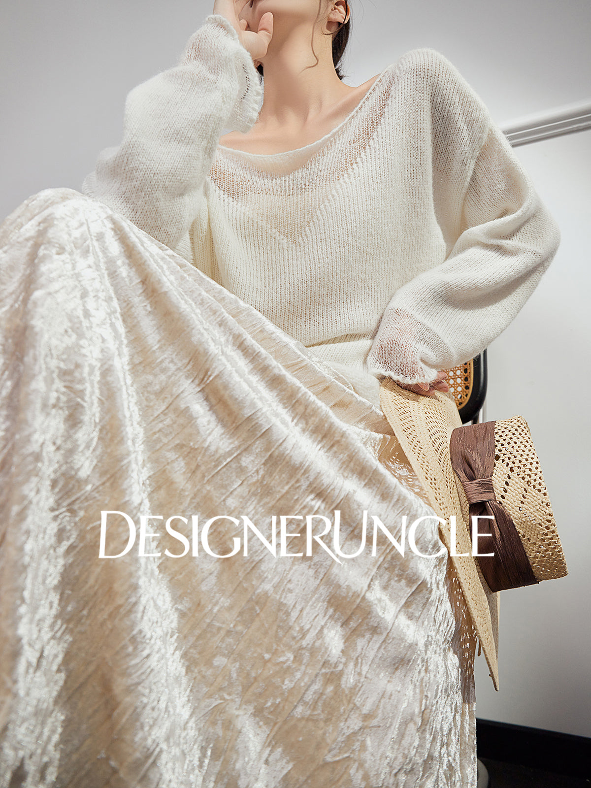 DGU "Soft Light"women's sweater loose and versatile shows thin and lazy knitted jacket - CREW.