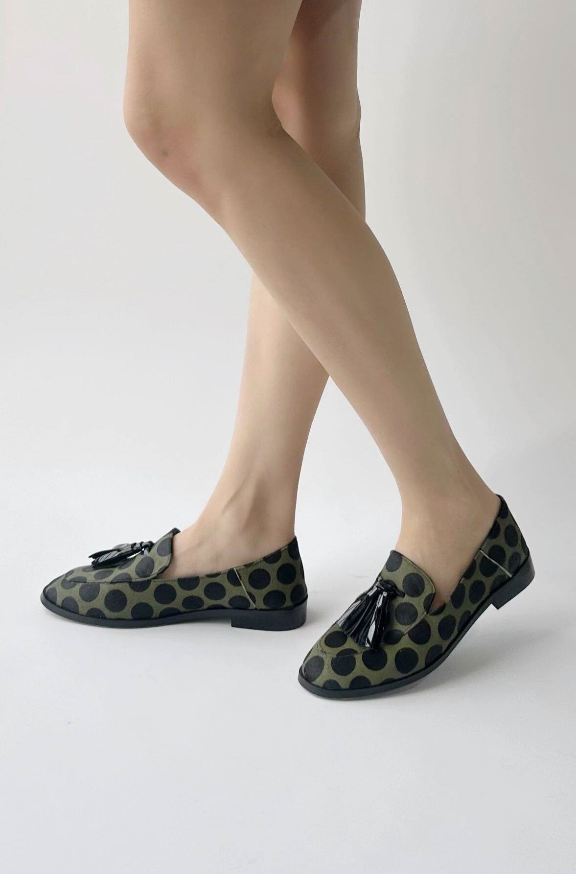 B-FEI leather wool round toe shoes-KIBA.