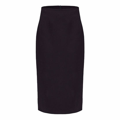 ATELIER MISS LU Sheep Wool High-waisted Straight Skirt - HYACINTH