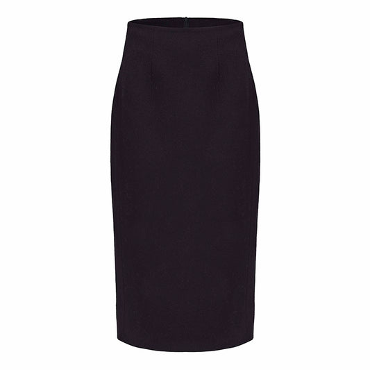 ATELIER MISS LU Sheep Wool High-waisted Straight Skirt - HYACINTH