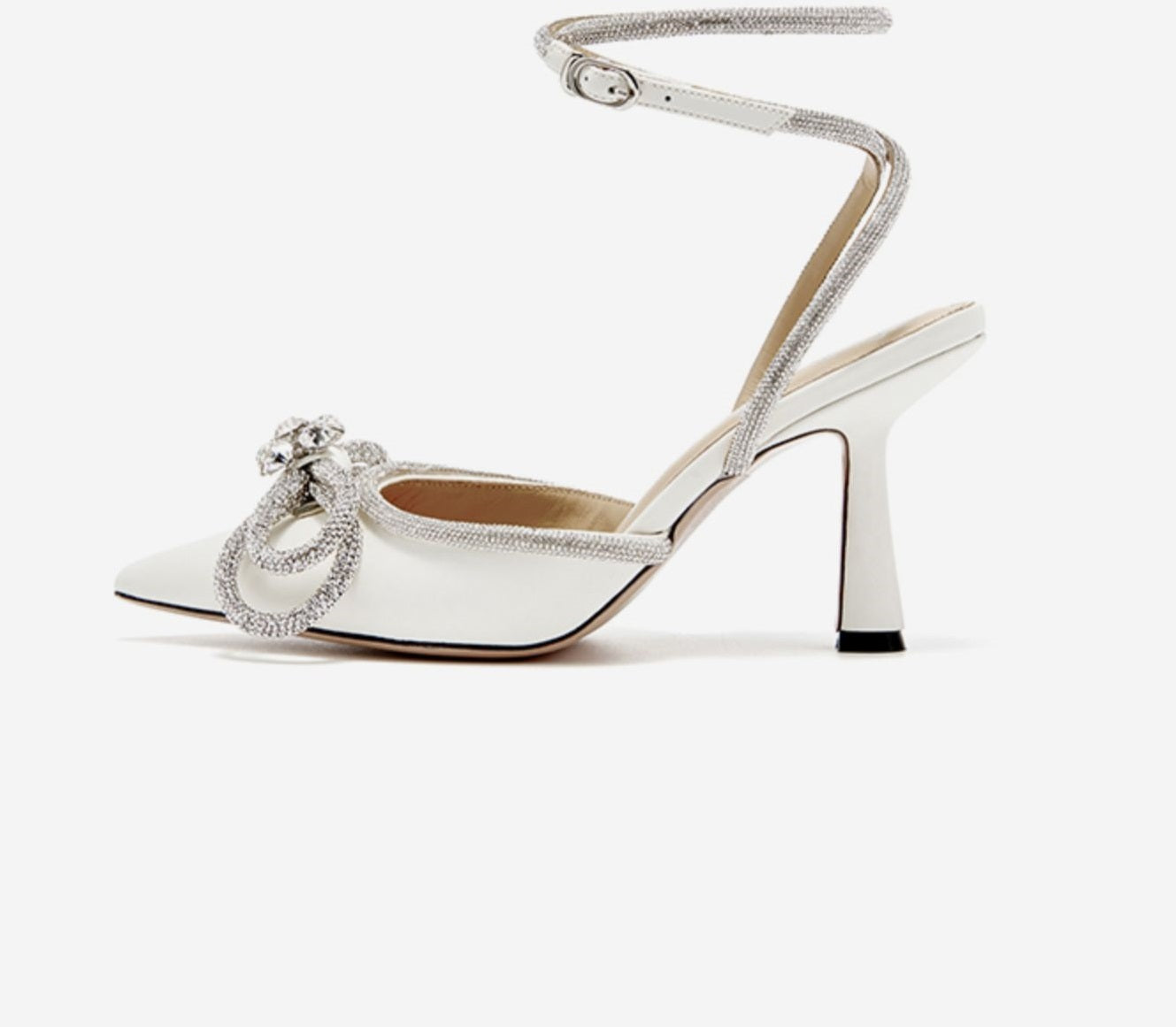 SHOESZOOO Strap French Pointed-toe Stiletto Heel- MEDIA.