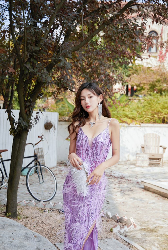 DOLLY Elegant Sleeveless Embroidery High Waist Long Fishtail Cocktail Dress-ZETA