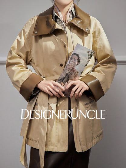 DGU "Oak" Korean trench mid-length loose British style high-end jacket - David.