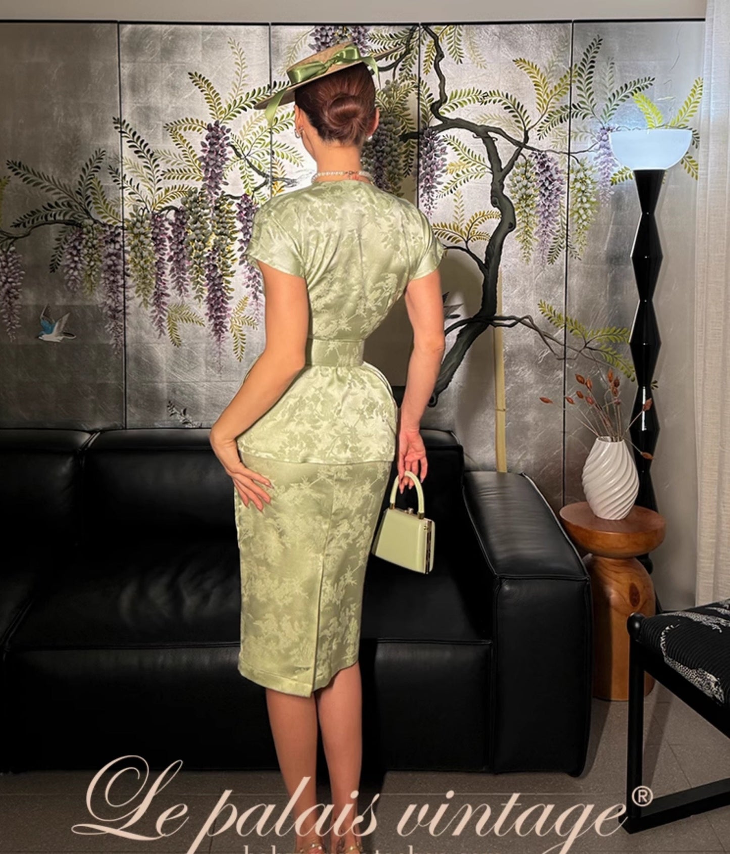 Le palais vintage jacquard satin waist- TEE.