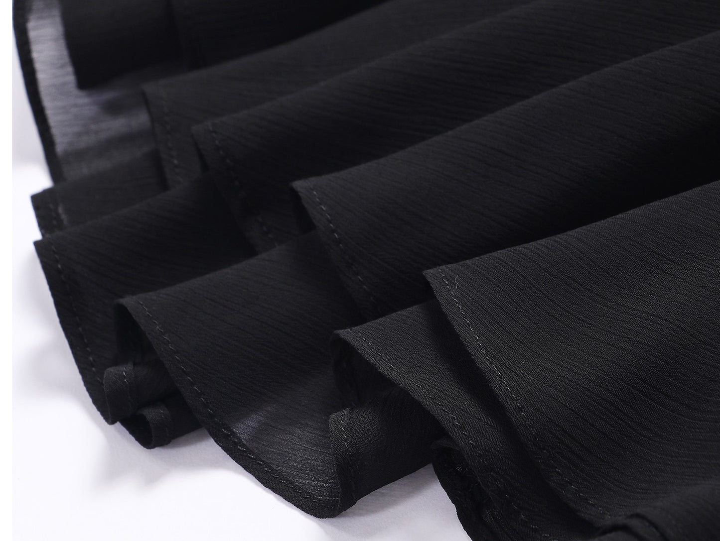 WANGXO | Chiffon Deep V Drawstring Draped Sling Top -MIRABELLE.