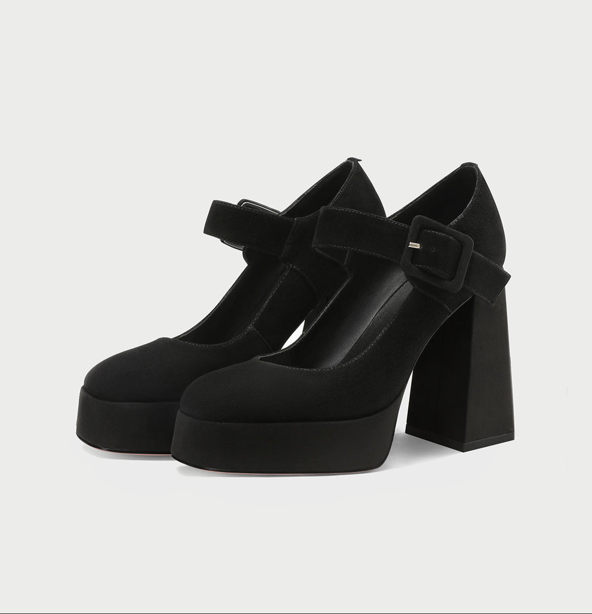 pjjuu black platform maryan jane shoes - BRIDGE