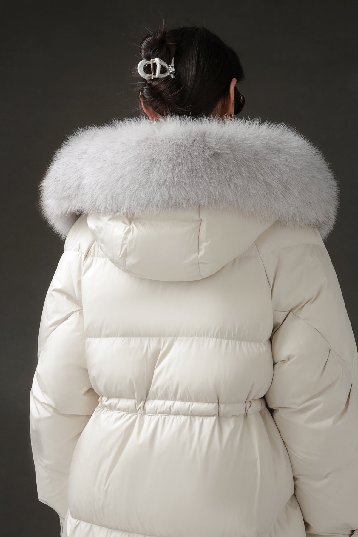 PIAOIN Korean Edition Casual Long Down Thickened Hooded Coat Versatile Jacket-TIA