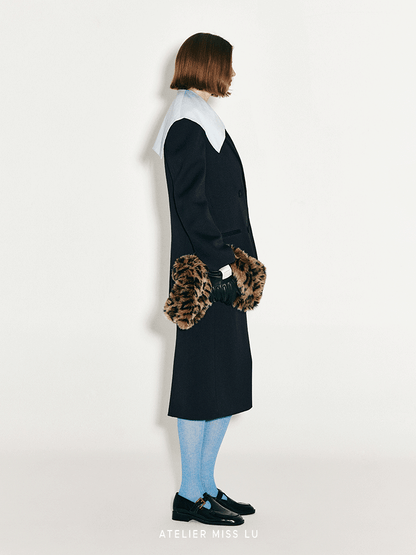 AtelierMissLu Fall/Winter 2024 Faux Fur Geometric Trapezoidal Wrist Bag - PRIME