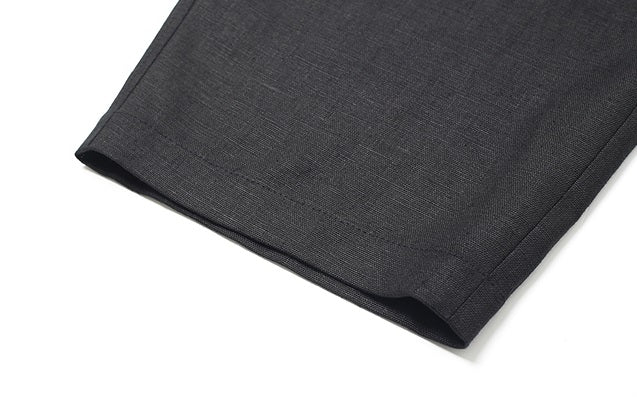 ZHUCHONGYUN Summer Black Loose Belted Linen Long Pants-HARU.