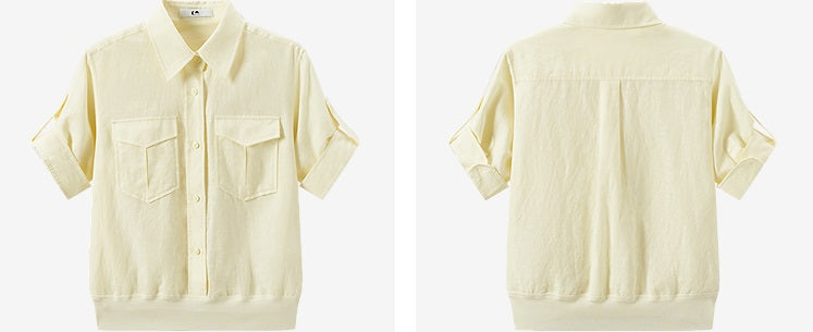 COMME MOI women's high-tech linen shorts and shirts outfit set - ELIJAH.