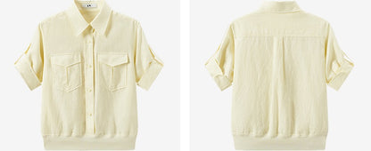 COMME MOI women's high-tech linen shorts and shirts outfit set - ELIJAH.