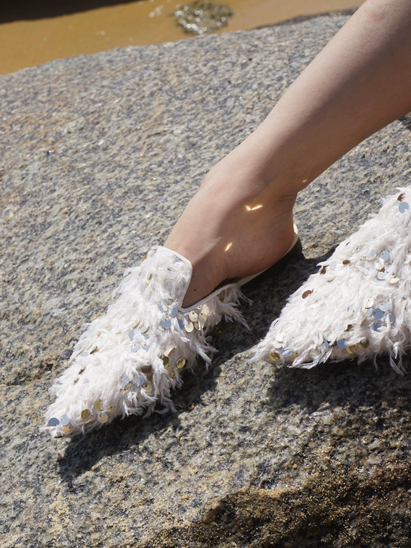 B-FEI casual semi-support Chinese mules-LINA.