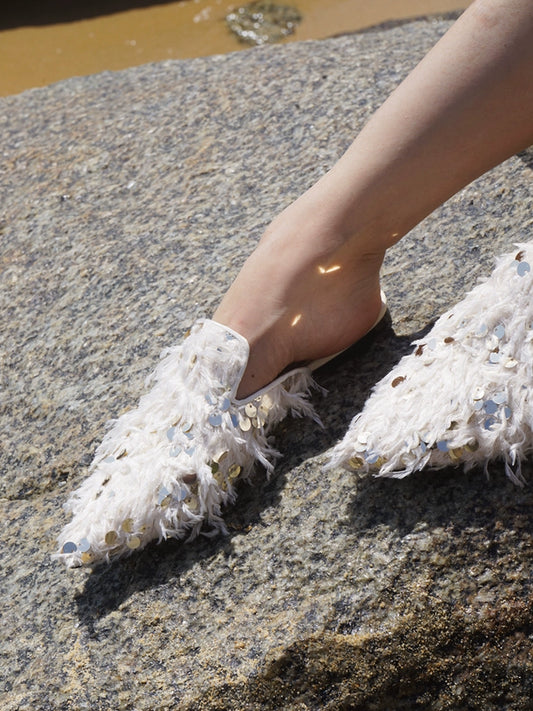 B-FEI casual semi-support Chinese mules-LINA.