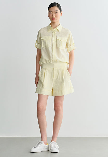 COMME MOI summer women's gentle linen shirt - HANAH.
