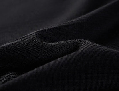 COMME MOI Lu Yan designer's new women's black straight neck silk wool knitwear - CONTROL.
