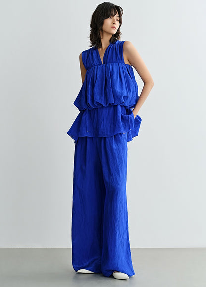 COMME MOI women's high-waisted wide-leg pants-THADUS.