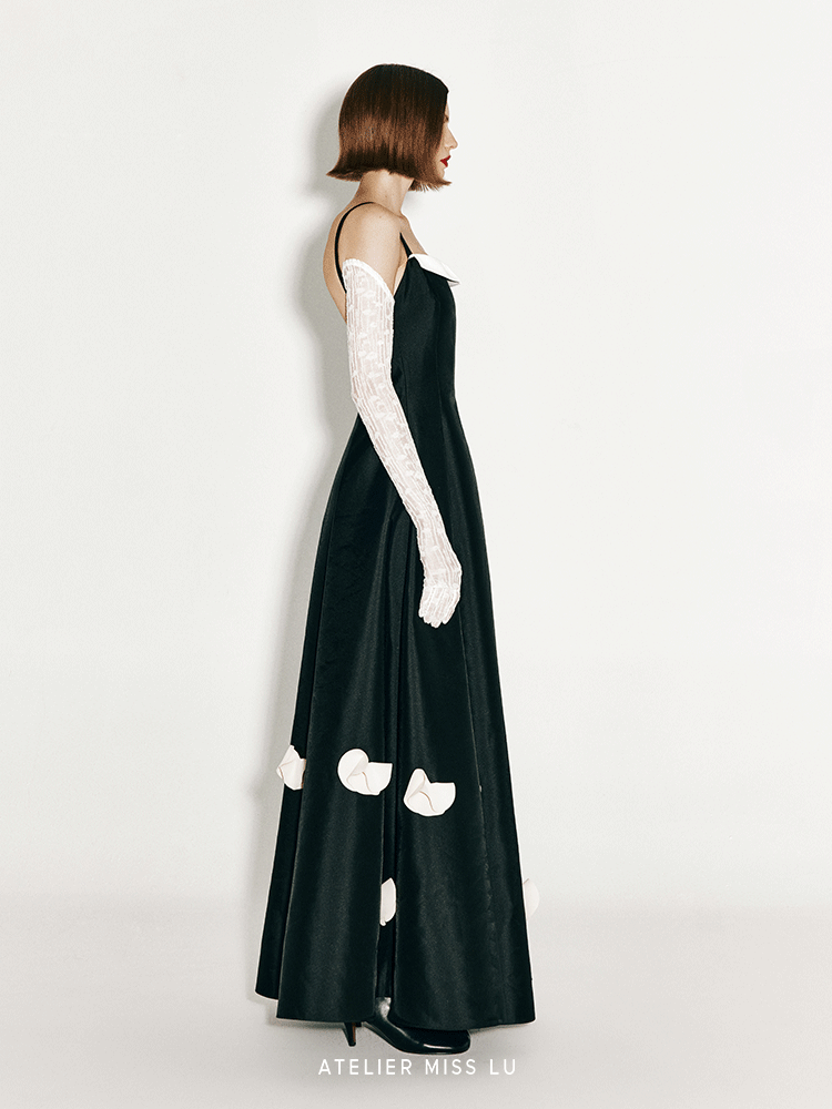 ATELIER MISS LU Orchid Shape Cut Gorgeous Swing Dress - CLAIRE.