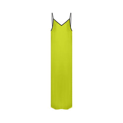 TUYUE Silk Velvet Backless Suspender Long Dress- GATSBY.