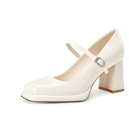 Pjjuu Platform Soled Marie Zhen Small Leather Shoes  - COVERS