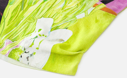 ZHUCHONGYUN flower love paper print crew neck dress-LUBBOCK.