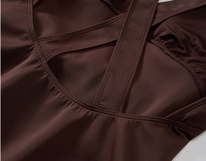 COMME MOI  sexy lace-up big backless one-piece swimsuit - ELINA.