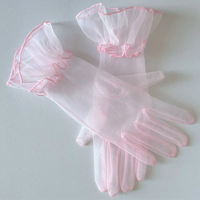 Le Palais Vintage Retro See-through Gauze Lace Gloves-Molly.
