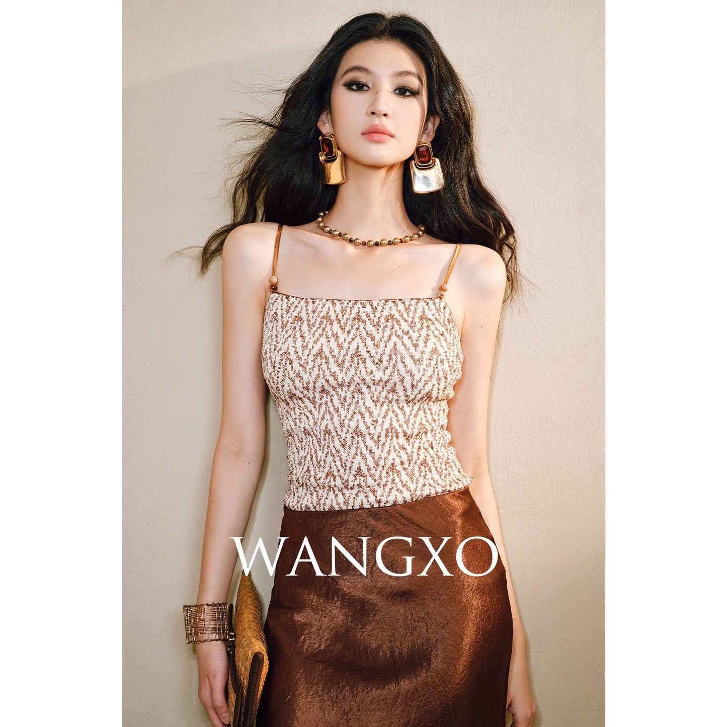 WANGXO Heavy Star Glyph Sequins & Glass Bead Embellishment on Luxury Slim Fit - TESS