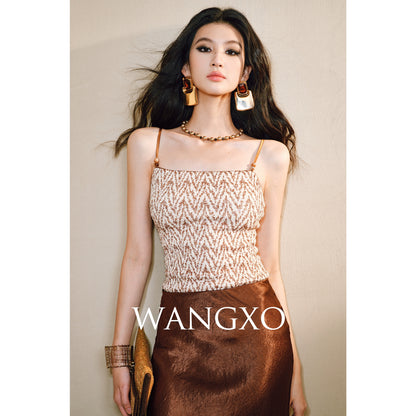 WANGXO Heavy Star Glyph Sequins & Glass Bead Embellishment on Luxury Slim Fit - TESS