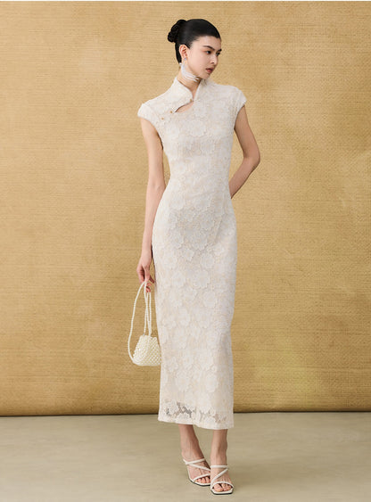 HECO new Chinese temperament flower embroidery cheongsam skirt - TAST.