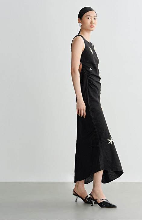 COMME MOI summer shell beaded sleeveless dress -  PUPPY.