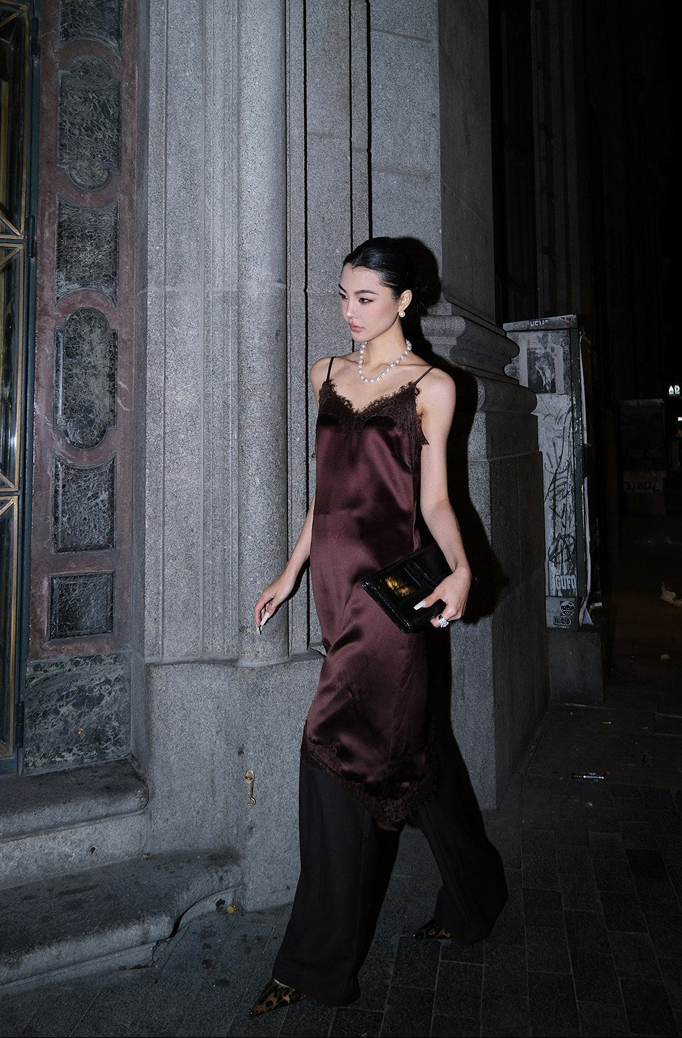 MEI SANGUAN Double-Breasted Suit, Lace Dress & Slacks Set - CLIO