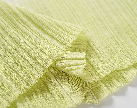 COMME MOI Lv Yan designer summer gradient V-neck pit strip knitted cardigan - SHYLA.