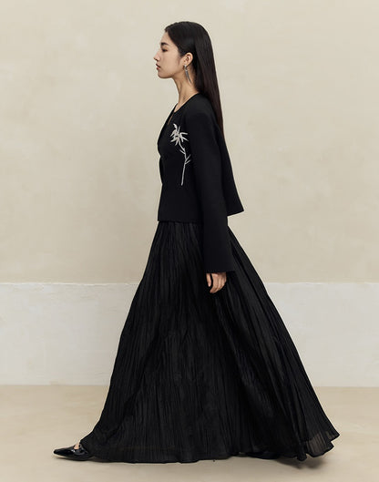 HECO spring embroidery acetate hemp short jacket women - gift.