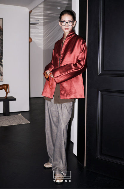 TUYUE Premium Gray Straight Casual Suit Pants- JAMAL.