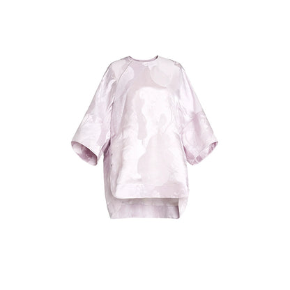 ZHUCHONGYUN summer jacquard lace-up pleated short pants.-WINRY.