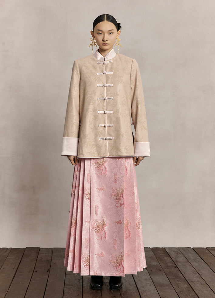 HECO dragon weaving golden high-waisted skirt women - praise.