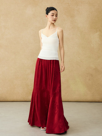 HECO Chinese Lace Edge Camisole Breathable Tencel Versatile Top - REACH.