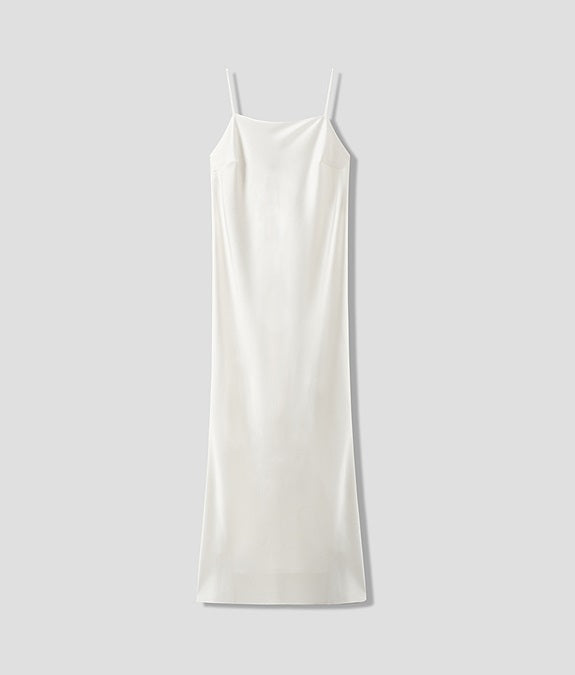 COMME MOI Lv Yan Designer Summer Women's Straight Neck Sexy Slip Dress - IVY.