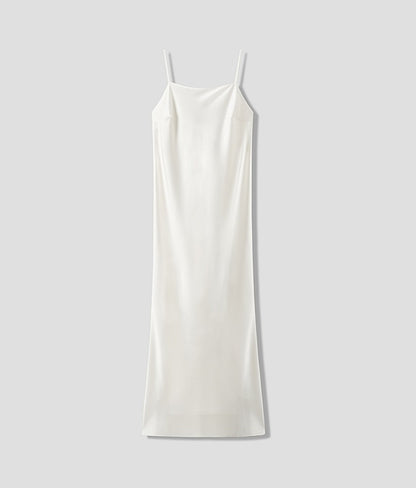 COMME MOI Lv Yan Designer Summer Women's Straight Neck Sexy Slip Dress - IVY.
