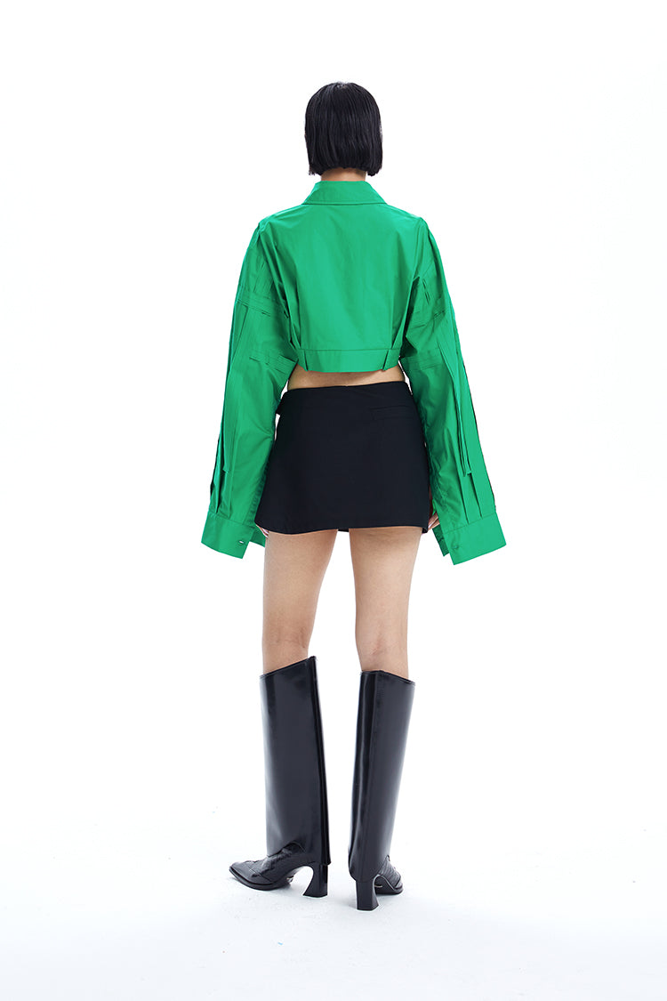 TINY IN ultra-short with large sleeves women's top -LULU.