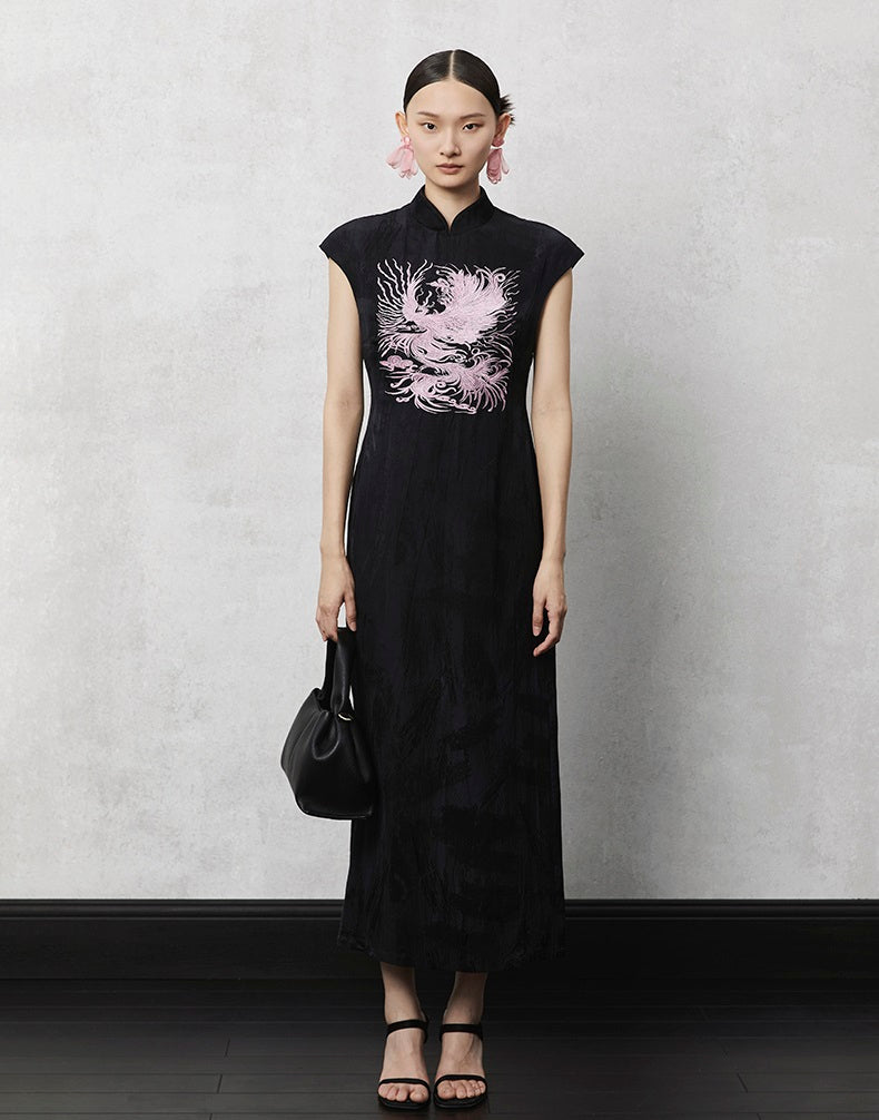 HECO Summer Jacquard Linen Dress Long Skirt - set.