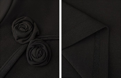 HECO Chinese Handmade Rose Tassel Short Sleeve T-Shirt  - GRADE.