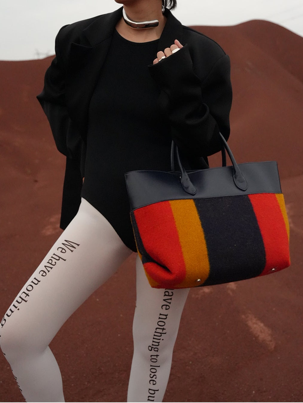 IUBALLET Large Capacity Commuter Multicolored Tote Bag - FOLLOW.